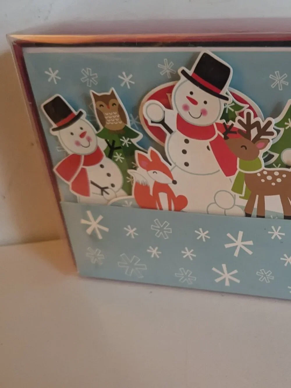 NWT 8 Pop-Up Snowman Winter Christmas Holiday Cards Paper Magic Group Open Box
